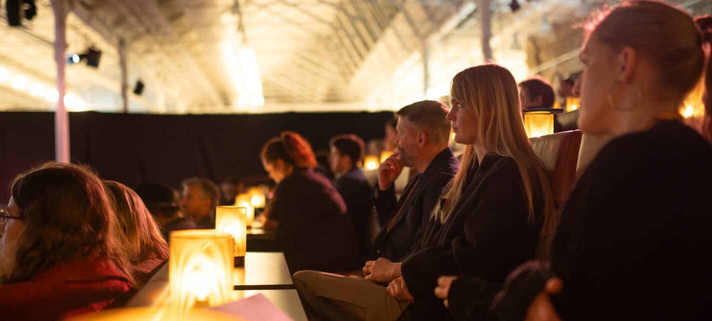 Students watching talk