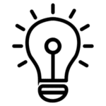 Simple light bulb icon illustration