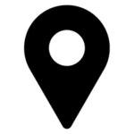 Black location pin icon